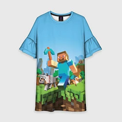 Платье клеш для девочки Minecraft Summer, цвет: 3D-принт