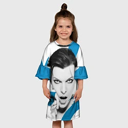 Платье клеш для девочки Милла Йовович, цвет: 3D-принт — фото 2