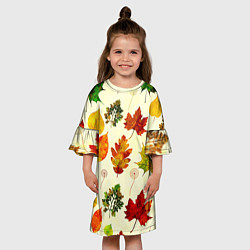 Платье клеш для девочки Осень, цвет: 3D-принт — фото 2
