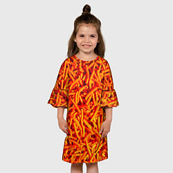 Платье клеш для девочки Морковь, цвет: 3D-принт — фото 2
