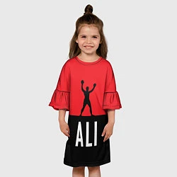 Платье клеш для девочки Ali Boxing, цвет: 3D-принт — фото 2