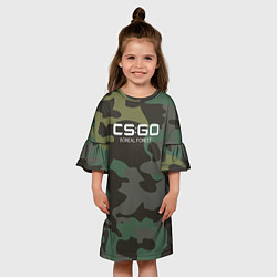 Платье клеш для девочки Cs:go - Boreal Forest Северный лес, цвет: 3D-принт — фото 2