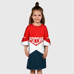 Платье клеш для девочки Форма России, цвет: 3D-принт — фото 2