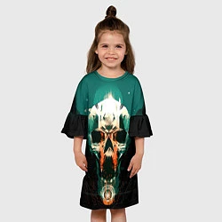 Платье клеш для девочки Star Trek: Skull, цвет: 3D-принт — фото 2
