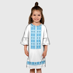 Платье клеш для девочки Вышивка 32, цвет: 3D-принт — фото 2