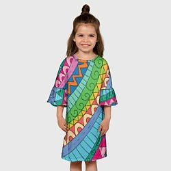 Платье клеш для девочки Рамадан, цвет: 3D-принт — фото 2