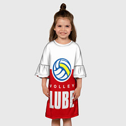 Платье клеш для девочки Волейбол 62, цвет: 3D-принт — фото 2