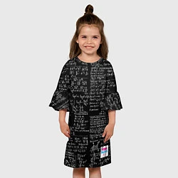 Платье клеш для девочки Шпаргалки, цвет: 3D-принт — фото 2