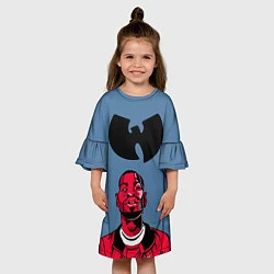 Платье клеш для девочки Wu-Tang clan: Red face, цвет: 3D-принт — фото 2