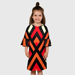 Платье клеш для девочки Line-m, цвет: 3D-принт — фото 2