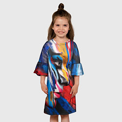 Платье клеш для девочки Art girl, цвет: 3D-принт — фото 2