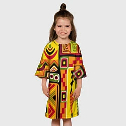 Платье клеш для девочки Африка, цвет: 3D-принт — фото 2