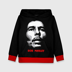 Толстовка-худи детская Bob Marley Face, цвет: 3D-красный