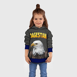 Толстовка-худи детская Dagestan Eagle, цвет: 3D-синий — фото 2