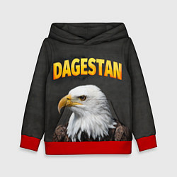 Толстовка-худи детская Dagestan Eagle, цвет: 3D-красный