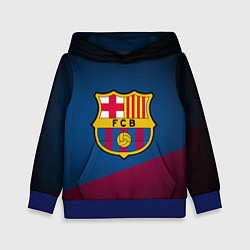 Толстовка-худи детская FCB Barcelona, цвет: 3D-синий