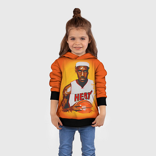 Детская толстовка LeBron James: Heat / 3D-Черный – фото 4