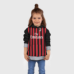 Толстовка-худи детская Milan FC: Fly Emirates, цвет: 3D-меланж — фото 2