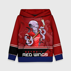 Толстовка-худи детская Detroit Red Wings, цвет: 3D-синий