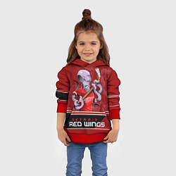 Толстовка-худи детская Detroit Red Wings, цвет: 3D-красный — фото 2