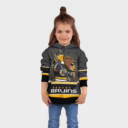 Детская толстовка Boston Bruins / 3D-Черный – фото 4