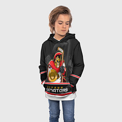 Толстовка-худи детская Ottawa Senators, цвет: 3D-белый — фото 2
