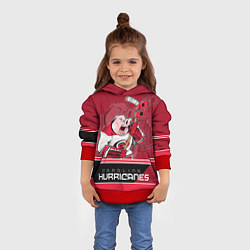 Толстовка-худи детская Carolina Hurricanes, цвет: 3D-красный — фото 2