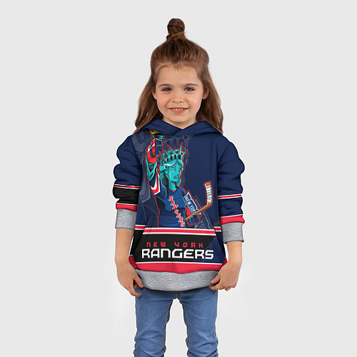 Детская толстовка New York Rangers / 3D-Меланж – фото 4