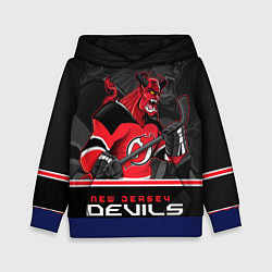 Толстовка-худи детская New Jersey Devils, цвет: 3D-синий