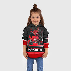 Толстовка-худи детская New Jersey Devils, цвет: 3D-красный — фото 2