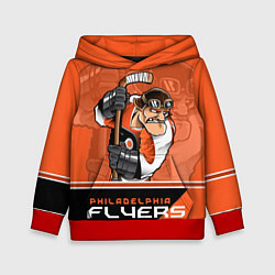 Толстовка-худи детская Philadelphia Flyers, цвет: 3D-красный