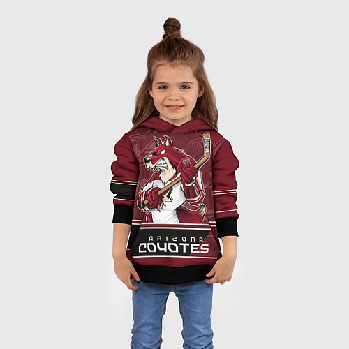 Детская толстовка Arizona Coyotes / 3D-Черный – фото 4