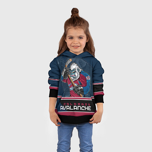 Детская толстовка Colorado Avalanche / 3D-Черный – фото 4