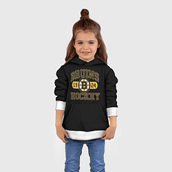 Толстовка-худи детская Boston Bruins: Est.1924, цвет: 3D-белый — фото 2