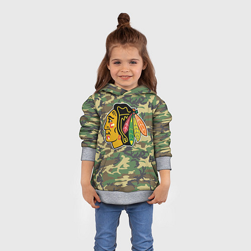 Детская толстовка Blackhawks Camouflage / 3D-Меланж – фото 4