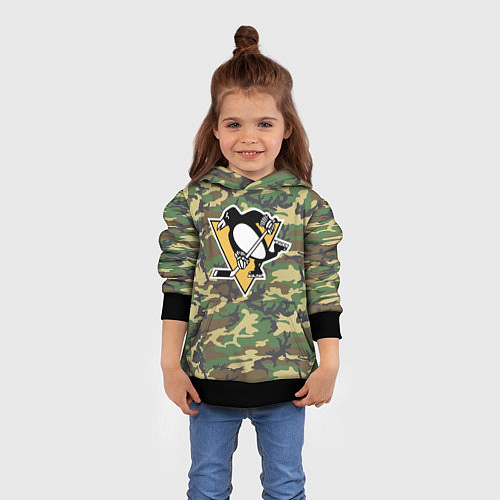 Детская толстовка Penguins Camouflage / 3D-Черный – фото 4