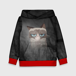 Толстовка-худи детская Grumpy Cat, цвет: 3D-красный