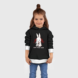 Толстовка-худи детская Череп, цвет: 3D-белый — фото 2