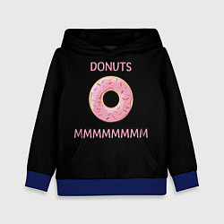 Толстовка-худи детская Donuts, цвет: 3D-синий