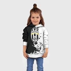 Толстовка-худи детская Juventus4, цвет: 3D-белый — фото 2