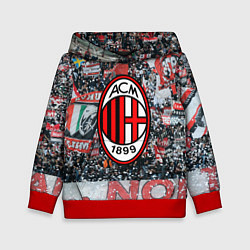 Толстовка-худи детская Milan FC, цвет: 3D-красный