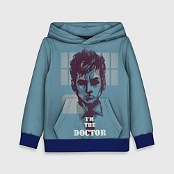 Толстовка-худи детская I'm the doctor, цвет: 3D-синий