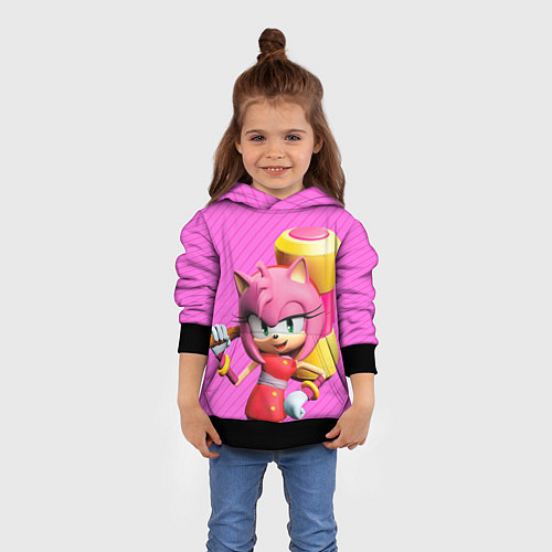 Детская толстовка Amy Rose / 3D-Черный – фото 4