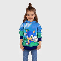 Толстовка-худи детская Sonic Boom, цвет: 3D-синий — фото 2