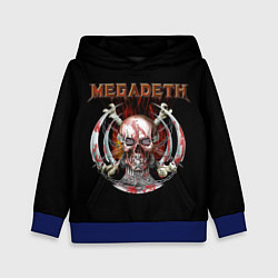 Толстовка-худи детская Megadeth: Skull in chains, цвет: 3D-синий