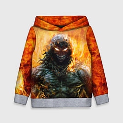 Толстовка-худи детская Disturbed: Monster Flame, цвет: 3D-меланж