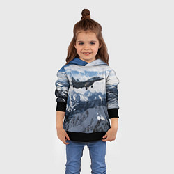 Толстовка-худи детская Космические войска 10, цвет: 3D-черный — фото 2