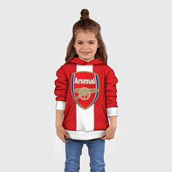 Толстовка-худи детская Arsenal FC: Red line, цвет: 3D-белый — фото 2