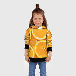 Толстовка-худи детская Апельсинка, цвет: 3D-черный — фото 2