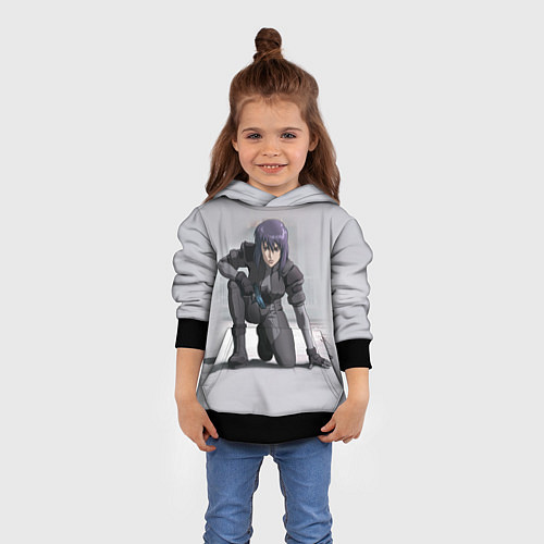 Детская толстовка Ghost In The Shell 5 / 3D-Черный – фото 4